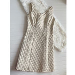 Cremieux dress size 2 cream metallic like new